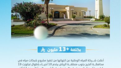 المياه الوطنية تُنتهي من تنفيذ شبكات مياه في محافظة الخرج تخدم 14 ألف مستفيد في 10 أحياء 6 0 2836