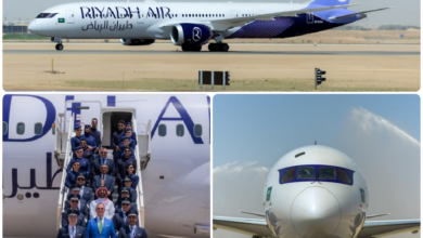 طيران الرياض يعلن وصول أول طائرتين في أسطوله الجديد من طراز بوينج 787-9 دريملاينر إلى مطار الملك خالد الدولي مخصصتين للرحلات التجارية 1 0B05D2C7 EE24 47A1 9404 CD1229D6A189