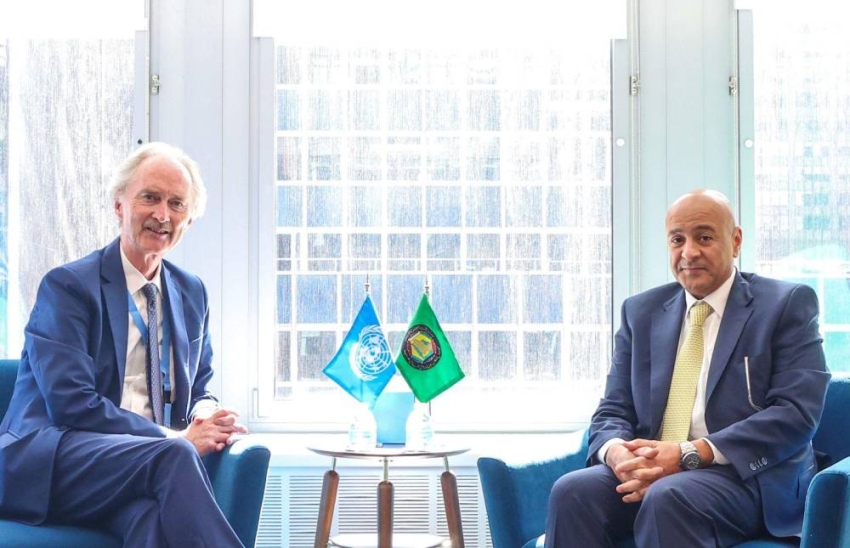 أمين مجلس التعاون يلتقي بمبعوث الأمم المتحدة إلى سوريا 1 1 105