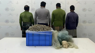 حرس الحدود بعسير يضبط 4 بنغلاديشيين يصطادون دون تصريح في القحمة 4 1 269