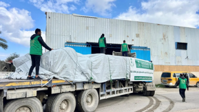 قافلة مساعدات غذائية جديدة من مركز الملك سلمان تصل إلى وسط غزة 7 1 289