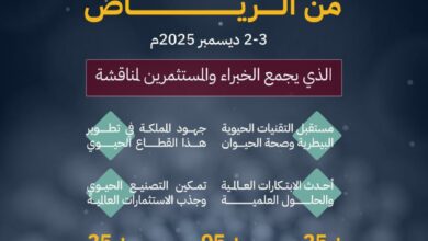 انطلاق مؤتمر "مستقبل التقنيات الحيوية البيطرية" غداً الثلاثاء بمشاركة خبراء ومختصين من 25 دولة 7 1 294