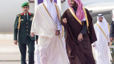 ولي العهد يستقبل أمير قطر لدى وصوله الرياض 4 1 307