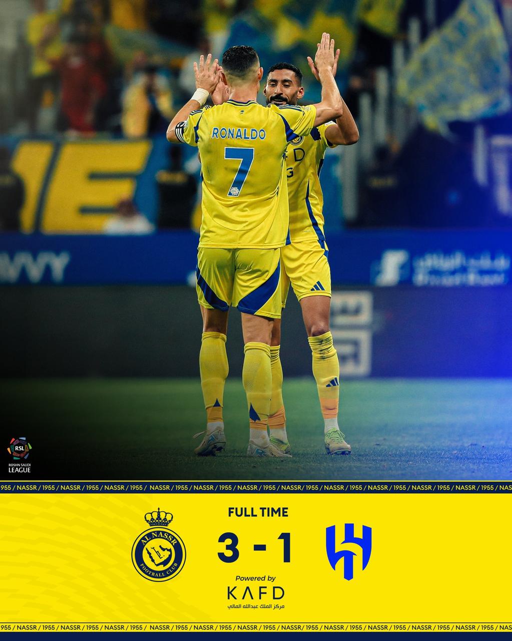 النصر يهزم الهلال بثلاثة في المملكة ارينا 1 1 3454