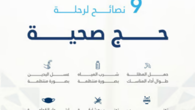 9 إرشادات صحية من تجمع المدينة المنورة لحماية الحجاج 4 11 124