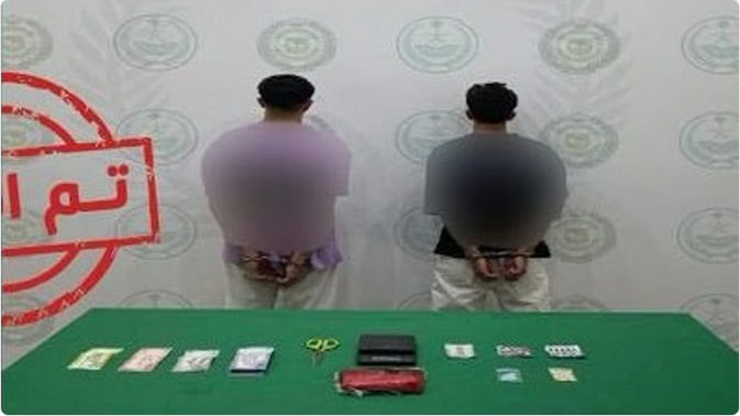 مكافحة المخدرات تقبض على شخصين بمنطقة القصيم لترويجهما مواد مخدرة 1 3 270