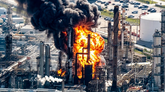 انفجار ضخم يهز مصفاة نفط في تكساس ويثير مخاوف بيئية في بورت آرثر 1 55 2 13