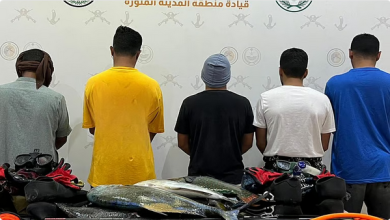 حرس الحدود بينبع يضبط 5 مخالفين لنظام الصيد البحري 3 666 82