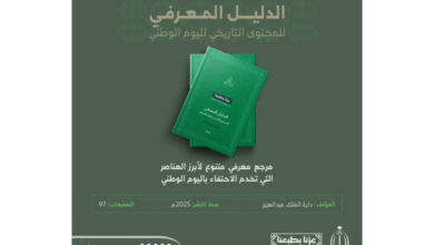 دارة الملك عبدالعزيز تصدر الدليل المعرفي للمحتوى التاريخي لليوم الوطني الـ95 5 7 351