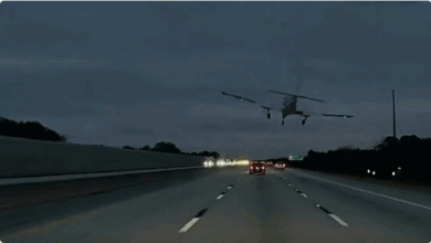 طائرة تهبط اضطراريًا وتصطدم بسيارة على طريق سريع في فلوريدا 2 777 119