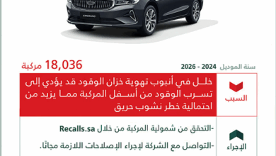 التجارة: استدعاء 18,036 مركبة جيلي "إمجراند" لخلل في أنبوب بخزان الوقود 6 888 90