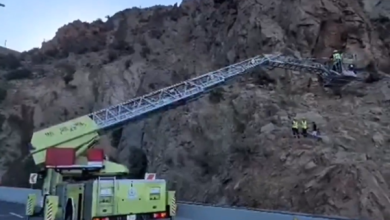 الدفاع المدني بالطائف ينقذ 4 محتجزين بمرتفع جبلي في الهدا 5 99 163