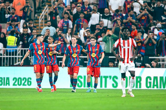 بـ "خماسية" مرعبة في جدة.. برشلونة يسحق بلباو ويتأهل لنهائي السوبر الإسباني 1 99 237