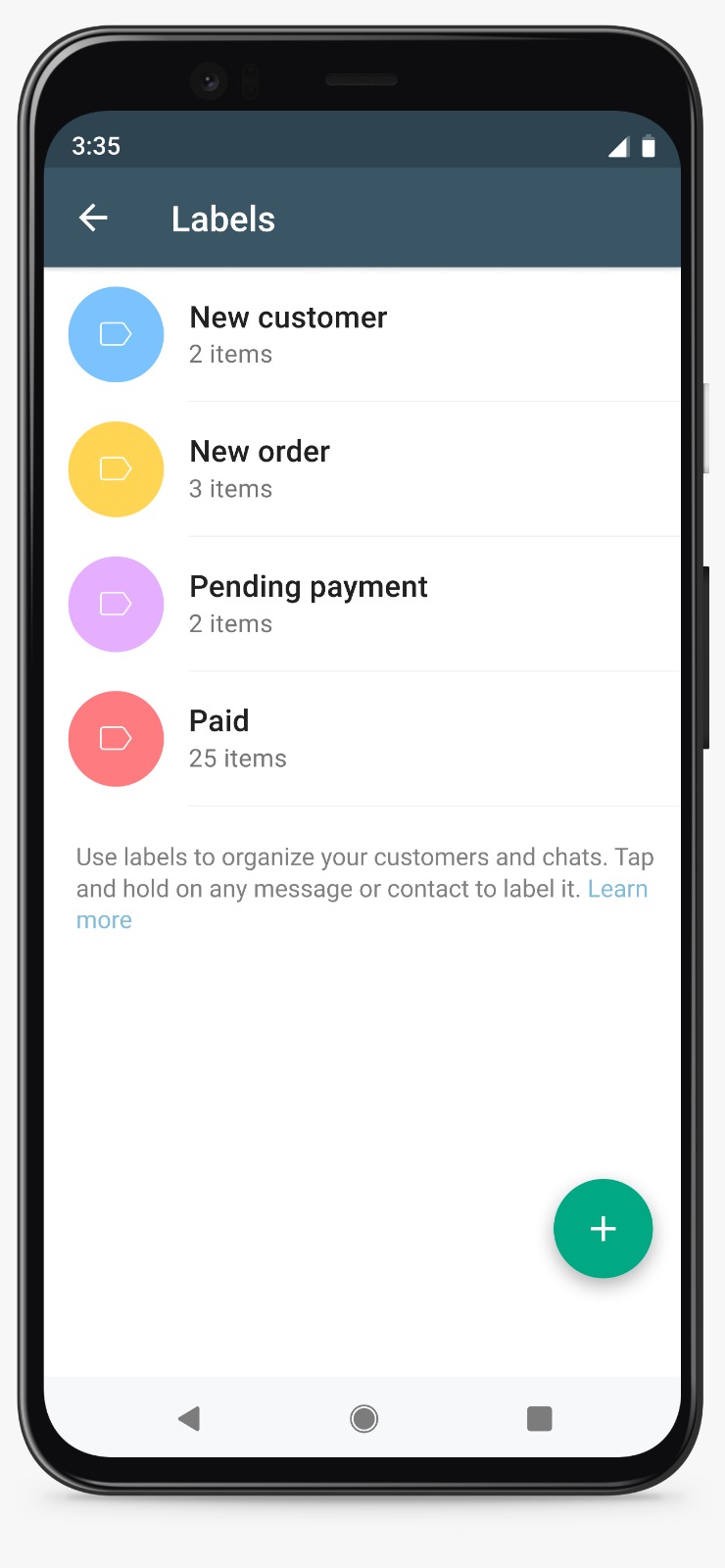 اغتنموا الفرصة خلال شهر رمضان المبارك: الاستفادة من 10 مزايا أساسية يوفرها تطبيق "واتساب" للأعمال لدعم نمو شركاتكم الصغيرة 1 Photo WhatsApp Business Labels