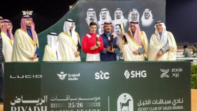 بأمسيةٍ فروسيةٍ زاهية..احتضن ميدان الملك عبدالعزيز للفروسية بالرياض حفل سباقه رقم (52) 6 WhatsApp Image 2025 12 26 at 8.26.49 PM