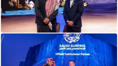 الاتحاد السعودي لركوب الأمواج وأكوا اريبيبا يطلقون رياضة ركوب الأمواج في الرياض 8 WhatsApp Image 2026 05 18 at 7.29.53 PM
